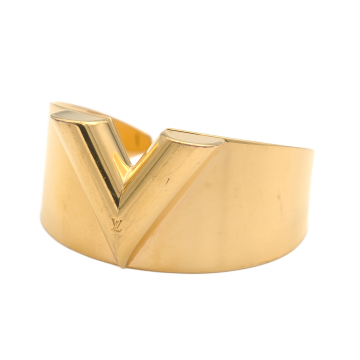 Louis Vuitton Essential V Cuff Bracelet Gold