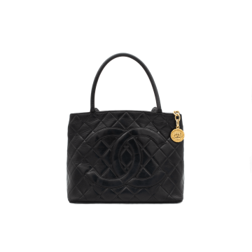 Chanel Quilted Leather Medalion Tote Bag
