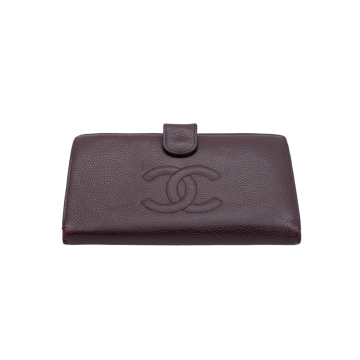 Chanel Vintage Caviar Wallet Burgundy