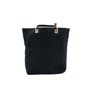 Gucci Monogram Canvas Tote Bag Black