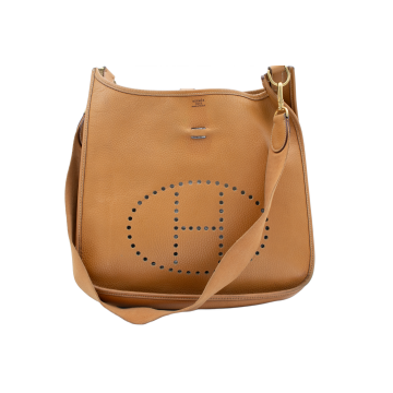Hermès Evelyne PM Gold Plain Leather