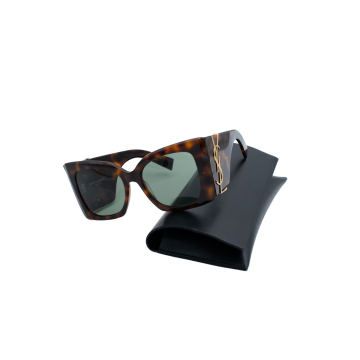 Saint Laurent SLM 119 BLAZE 002 Sunglasses in Tortoise Acetate