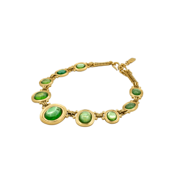 Saint Laurent Necklace Gold Green