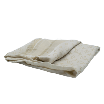 Louis Vuitton Monogram Shine Shawl in Beige